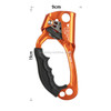 XINDA TP-8606 Outdoor Rock Climbing Aerial Work Anti-fall Handheld Rope Gripper for 8-12mm Diameter Rope left(Orange)