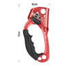 XINDA TP-8606 Outdoor Rock Climbing Aerial Work Anti-fall Handheld Rope Gripper for 8-12mm Diameter Rope left(Red)