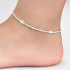 Simple Personality Ladies Silver Plated Simple Star Anklet(Silver)