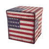 Multifunctional Storage Stool Can Sit Adult Folding Chair Home Change Shoe Bench Children Storage Box(Star Spangled Banner)
