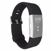 For Fitbit Charger 2 Bracelet Watch Diamond Texture TPU Watchband, Full Length: 23cm(Black)