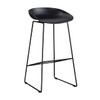 Nordic Minimalist Creative Wrought Iron Cafe High Chair, Size:75cm(Black)