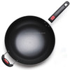 RLD Uncoated Cast Iron Round Bottom Wok is Suitable for Cancave Gas Cooker, Style:34cm Single Pot