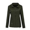 Raincoat Waterproof Clothing Foreign Trade Hooded Windbreaker Jacket Raincoat, Size: XL(Army Green)