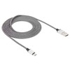 2m Woven Style Micro USB to USB 2.0 Data / Charger Cable, For Galaxy S6 / S5 / S IV / Note 5 / Note 5 Edge, HTC, Sony(Silver)