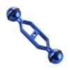 PULUZ 5.0 inch 12.7cm Aluminum Alloy Dual Balls Arm for Underwater Torch / Video Light(Blue)