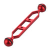 PULUZ 7.0 inch 17.8cm Aluminum Alloy Dual Balls Arm for Underwater Torch / Video Light(Red)