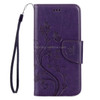 For Galaxy A5 (2017) / A520 Butterflies Love Flowers Embossing Horizontal Flip Leather Case with Holder & Card Slots & Wallet & Lanyard(Dark Purple)
