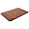 Non Slip Water Absorption Rug Bathroom Mat Shaggy Memory Foam Kitchen Door Floor Mat, Size:50X80CM(Coffee Brown)