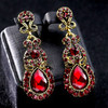 Classic Drop Earrings Exaggerated Atmospheric Alloy Stud Earrings, Metal Color:Yellow