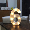 Digit 6 Shape Decoration Light, Dry Battery Powered Warm White Standing Hanging Holiday Light