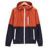 Trendy Unisex Sports Jackets Hooded Windbreaker Thin Sun-protective Sportswear Outwear, Size:XL(Orange)