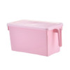 Drawer Type Handle With Anti-odor Refrigerator Sealed Finishing Storage Box(Pink )