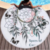 Dream Catcher Series Pattern Circular Microfiber Beach Towel with Tassel, Suitable for Swimming / Bathroom / Picnic( Dream Catcher 4)