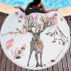 Dream Catcher Series Pattern Circular Microfiber Beach Towel with Tassel, Suitable for Swimming / Bathroom / Picnic( Dream Catcher 15)