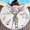 Dream Catcher Series Pattern Circular Microfiber Beach Towel with Tassel, Suitable for Swimming / Bathroom / Picnic( Dream Catcher 15)