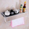 50cm Single Layer with Rod Multi-function Kitchen Bathroom Wall-mounted Aluminum Alloy Holder Storage Rack