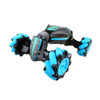 Gesture Sensing Remote Control Twisting Car Light Music Deformation Car Drift Traverse Dance Off-road Stunt Car(Blue)