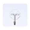 10 PCS PVC + Stainless Steel Thick Plum Shape Seamless Adhesive Hook Waterproof Transparent Strong Stick Hook Kitchen Wall Mount