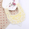 Cotton Lace Female Baby Bib Princess Bib Saliva Towel 360 Degree Rotation Child Fake Collar Decoration, Color:Mesh Lace Yellow