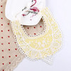 Cotton Lace Female Baby Bib Princess Bib Saliva Towel 360 Degree Rotation Child Fake Collar Decoration, Color:Mesh Lace Yellow