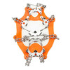 One Pair 19 Teeth Anti-Slip Ice Gripper Hiking Climbing Chain Shoes Covers(Orange)