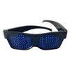 Night Club Bar Disco LED Light-emitting USB Charging Shutter APP Bluetooth Glasses (Blue)