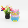Slow Rebound Ornaments Owl Simulation Stress Relief Toy PU Color Printing Crafts(Colorful 3)
