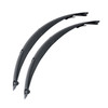 2 PCS 58cm Car Stickers Rubber Large Round Arc Strips Universal Fender Flares Wheel Eyebrow Decal Sticker Eyebrow Car-covers Black Striped Round Arc Strips