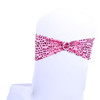 Elastic Glitter Chair Bow Ties Hotel Supplies Gold Chair Sash Sequin Event Banquet Party Wedding Chairs Decoration(Rose Red)