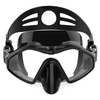 DM800 Silica Gel Diving Mask Swimming Goggles Diving Equipment for Adults (Black)