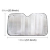 Silver Aluminum Foil Sun Shade Car Windshield Visor Cover Block Front Window Sunshade UV Protect, Size: 130 x 60cm