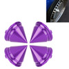 4 PCS Car Tyre Hub Centre Cap Cover (Purple)