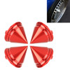 4 PCS Car Tyre Hub Centre Cap Cover (Red)