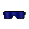 Night Club Bar Disco LED Light Emitting Glasses Festival Party USB Charging Shutter Dynamic Flash Glasses (Blue)