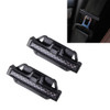 DM-013 2PCS Universal Fit Car Seatbelt Adjuster Clip Belt Strap Clamp Shoulder Neck Comfort Adjustment Child Safety Stopper Buckle(Black)