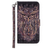 Owl Pattern Colored Drawing Horizontal Flip Leather Case for iPhone XR, with Holder & Card Slots & Wallet & Lanyard