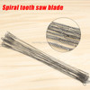 10 PCS 150 x 0.1mm High Carbon Steel Filament Small Toothed Belt Spiral Pull Flower Saw Blade for U Shape Hacksaw (OG7432)