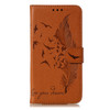 Feather Pattern Litchi Texture Horizontal Flip Leather Case with Wallet & Holder & Card Slots For iPhone 11 Pro Max(Brown)