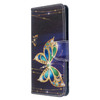 For Galaxy S20 Ultra Colored Drawing Pattern Horizontal Flip Leather Case with Holder & Card Slots & Wallet(Golden Butterfly)