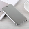 Mirror Clear View Horizontal Flip PU Leather Case for Xiaomi Redmi Note 5 Pro, with Holder (Silver)