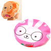 3 PCS Cute Cartoon Shower Bath Cap Saunas Lace Elastic Band Cap Hair Protective Cap(Pink Rabbit)