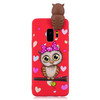 For Galaxy S9 Shockproof Cartoon TPU Protective Case(Red Owl)