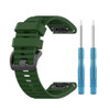 For Garmin Fenix 6 22mm Smart Watch Quick Release Silicon Wrist Strap Watchband(Army Green)