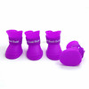 Lovely Pet Dog Shoes Puppy Candy Color Rubber Boots Waterproof Rain Shoes, S, Size:  4.3 x 3.3cm(Purple)