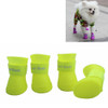 Lovely Pet Dog Shoes Puppy Candy Color Rubber Boots Waterproof Rain Shoes, S, Size:  4.3 x 3.3cm(Yellow)