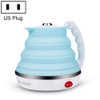 Portable Folding Silicone Intelligent Constant Temperature Travel Camping Electric Kettle, Power cord specification:US Plug(Blue)