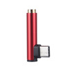 Type-C Male to 3.5mm Female L-type Stereo Audio Headphone Jack Adapter(Red)