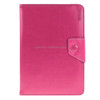 Universal Crazy Horse Texture Horizontal Flip Leather Case with Holder for 9 inch Tablet PC(Magenta)