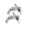 2 PCS Silver T Shape Handle Paddle Entry Door Latch & Keys Tool Box Lock for Trailer / Yacht / Truck